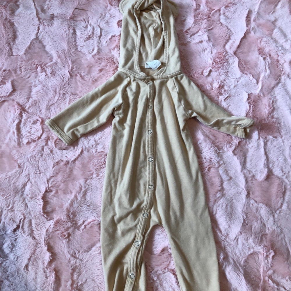 Kate Quinn Butter Yellow Bear Footie